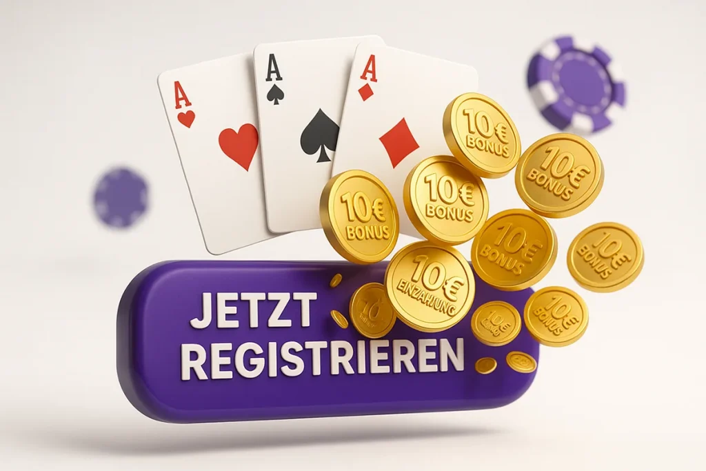 10€ Bonus nach Registrierung Casino Deutschland 2025: Sofort spielen ohne Einzahlung
